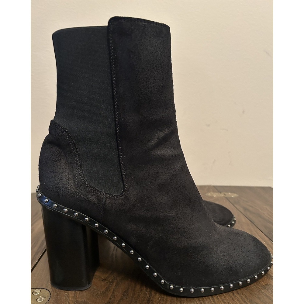 Rag &Bone Romi Studded Black Suede Chelsea Boots‎ Women's Size 9.5 EU40